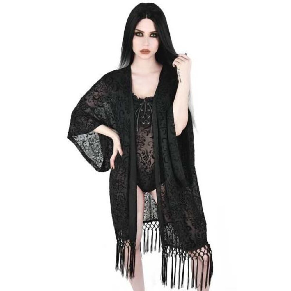 Killstar Last Rites kimono size S  jacket NWT - Picture 4 of 8